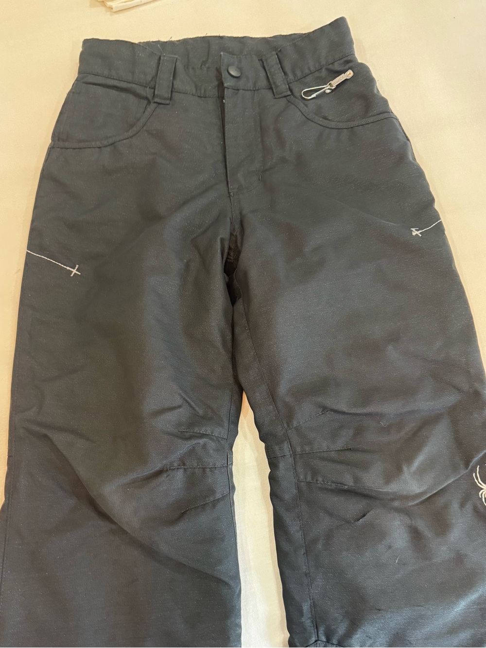 Girls / Boys Spyder Black Sparkle Insulated Snow Pants size 8